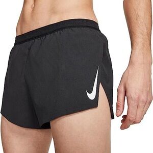 Nike AeroSwift 2" Brief-Lined Racing Shorts Men's Size L Black White CJ7837-010